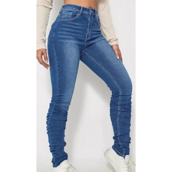 Blue skinny Jeans NWOT Size extra small  tall - Picture 7 of 13